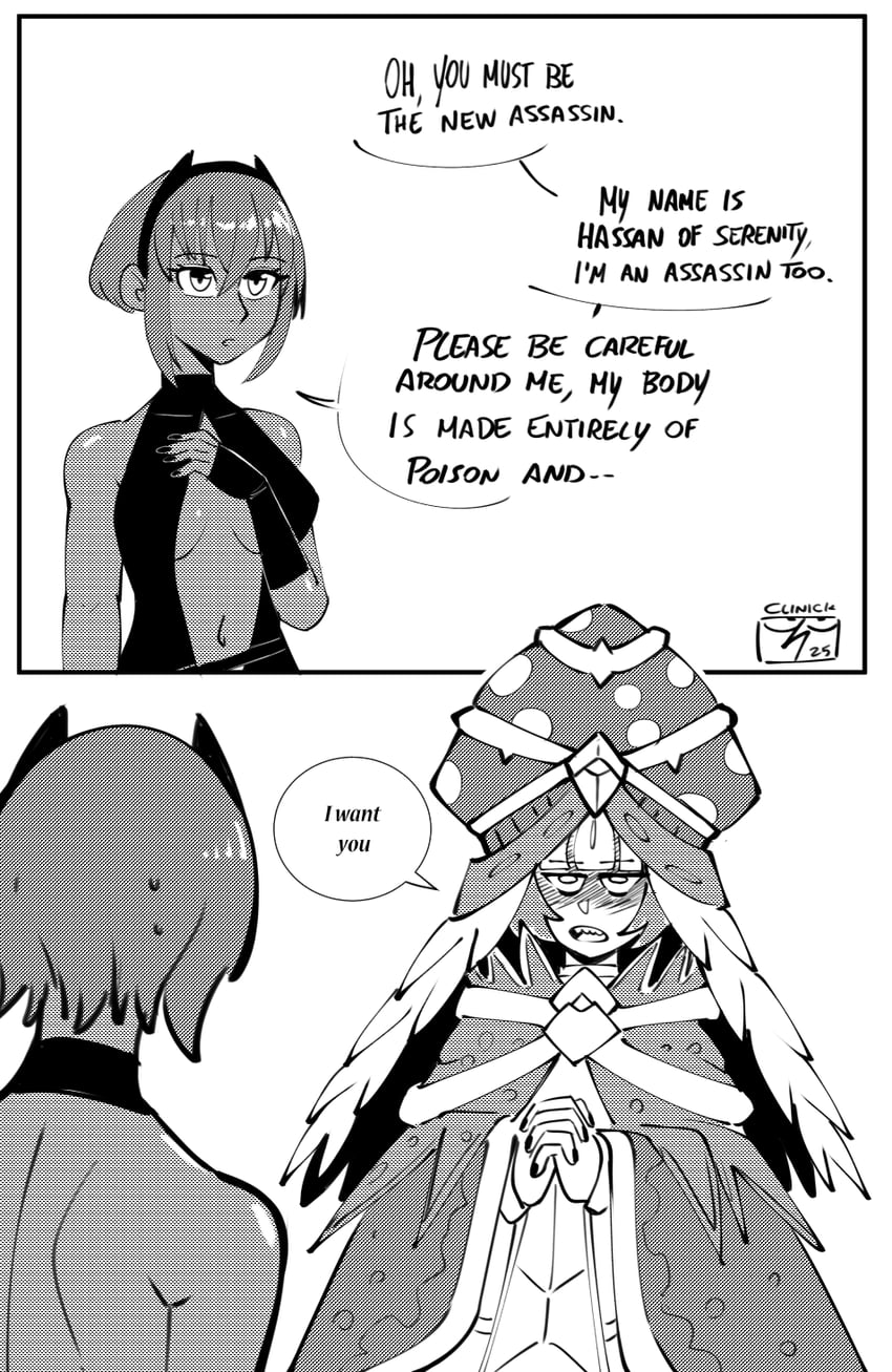 hassan of serenity and locusta (fate and 1 more) drawn by clinickcase