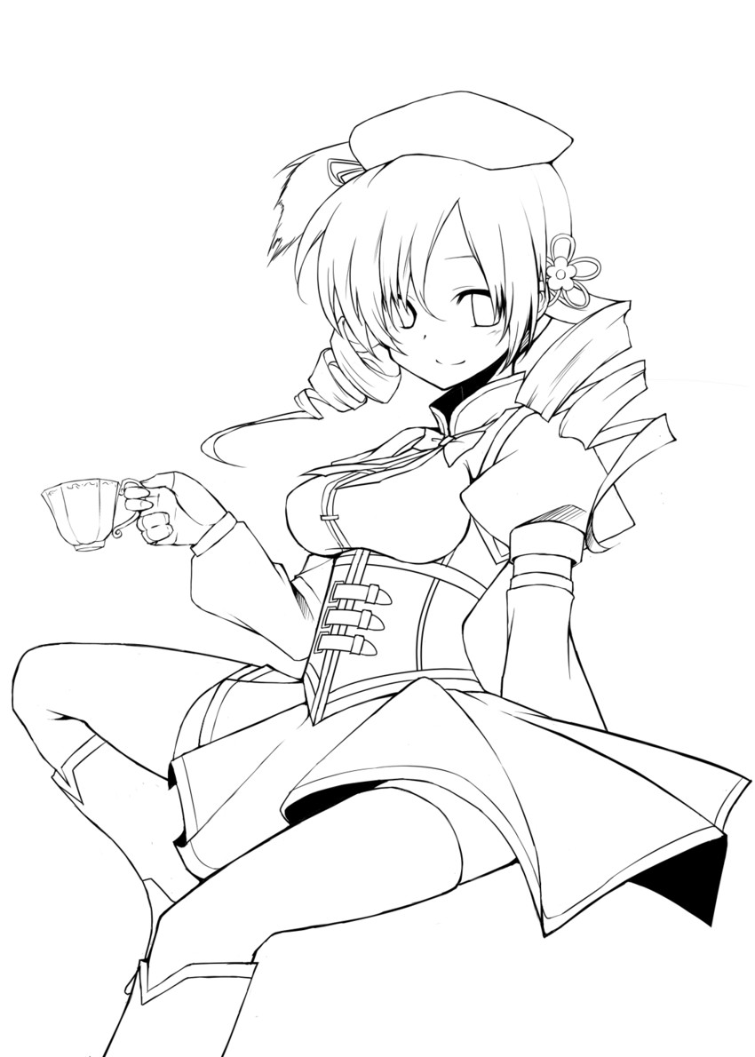 tomoe mami (mahou shoujo madoka magica) drawn by kasu_kazu
