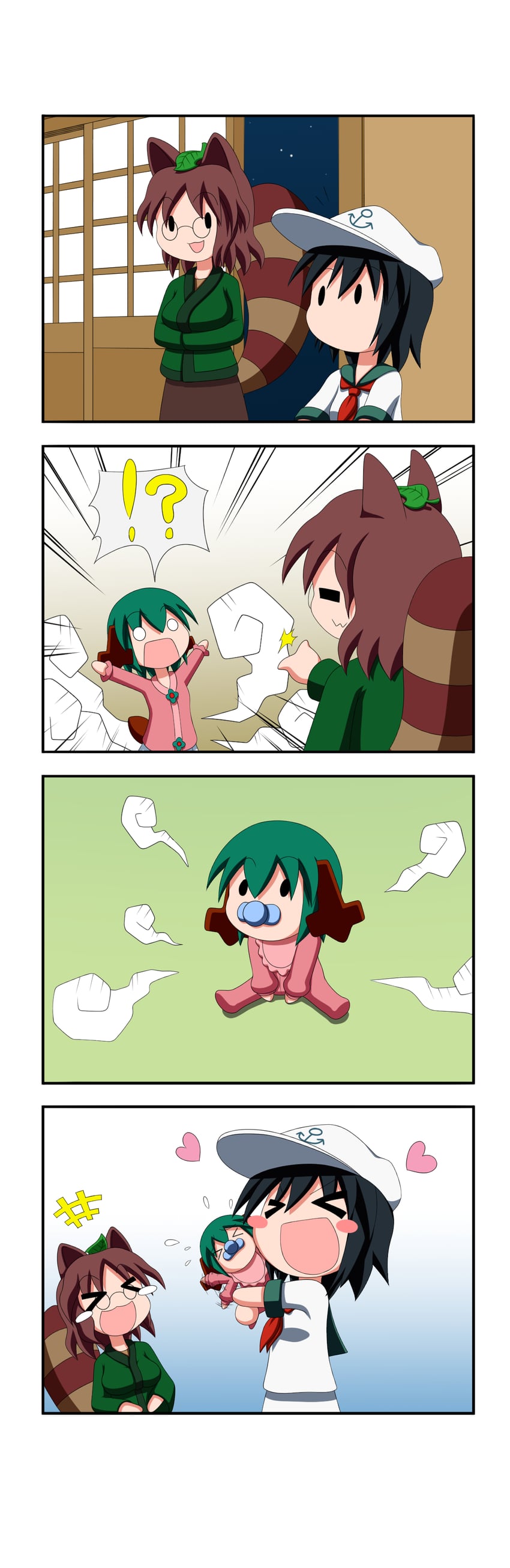 murasa minamitsu, kasodani kyouko, and futatsuiwa mamizou (touhou) drawn by rakugaki-biyori