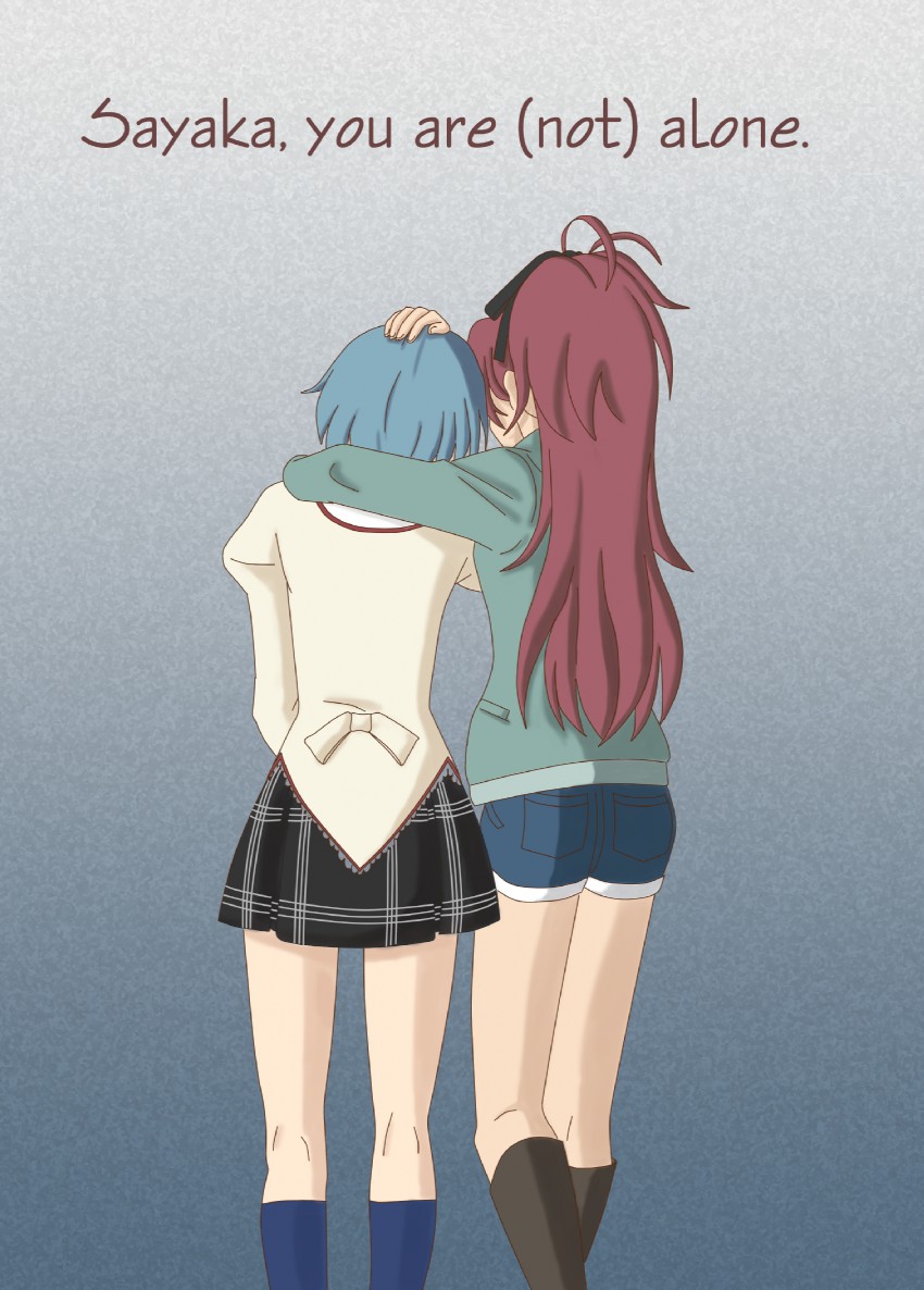 miki sayaka and sakura kyoko (mahou shoujo madoka magica and 1 more) drawn by myssa_rei