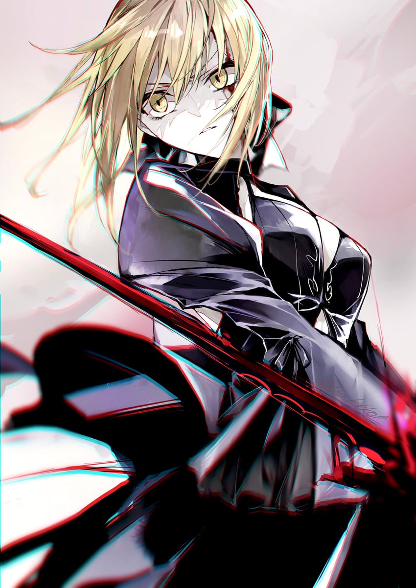 artoria pendragon and saber alter (fate and 2 more) drawn by kino_kokko