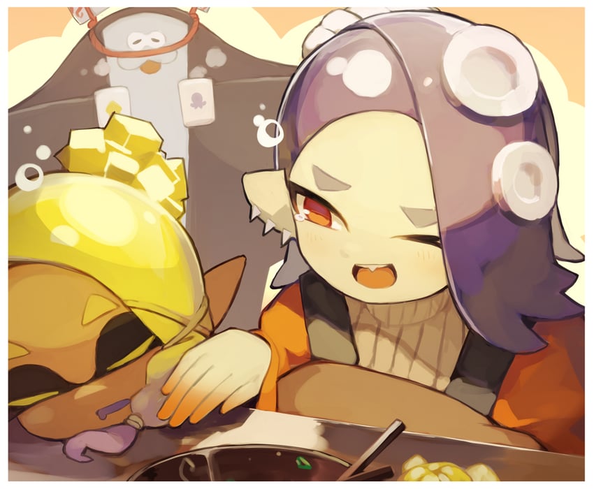 shiver, frye, and big man (splatoon and 1 more) drawn by harufude