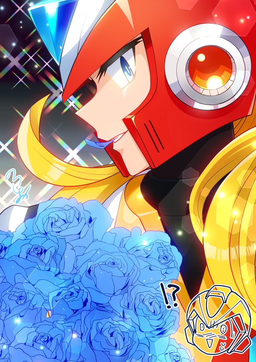 zero and x (mega man and 2 more) drawn by no-rishio