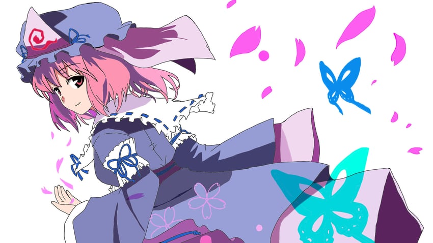 saigyouji yuyuko (touhou) drawn by kuro_neko_(howling-ep-0629)