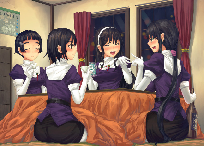 ashigara, haguro, nachi, and myoukou (kantai collection) drawn by genshi