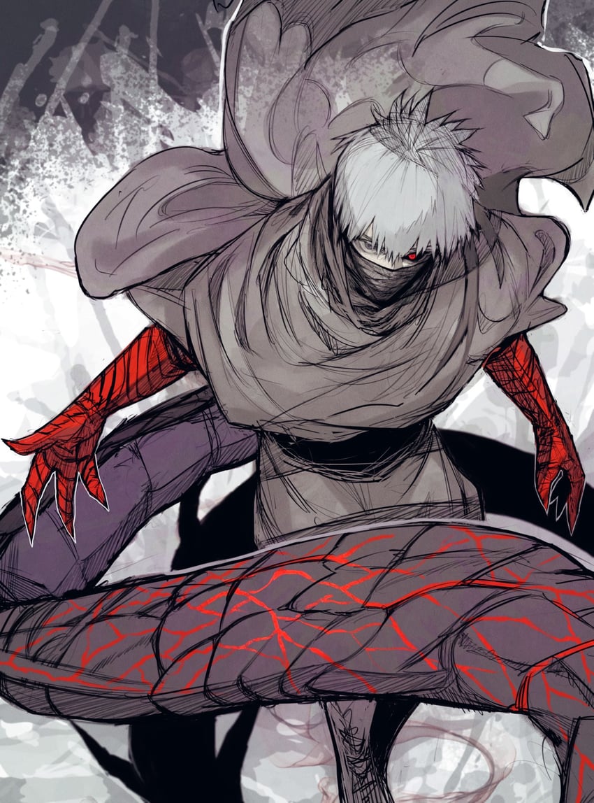 kaneki ken (tokyo ghoul and 1 more) drawn by stfr_(stfr_kaz)