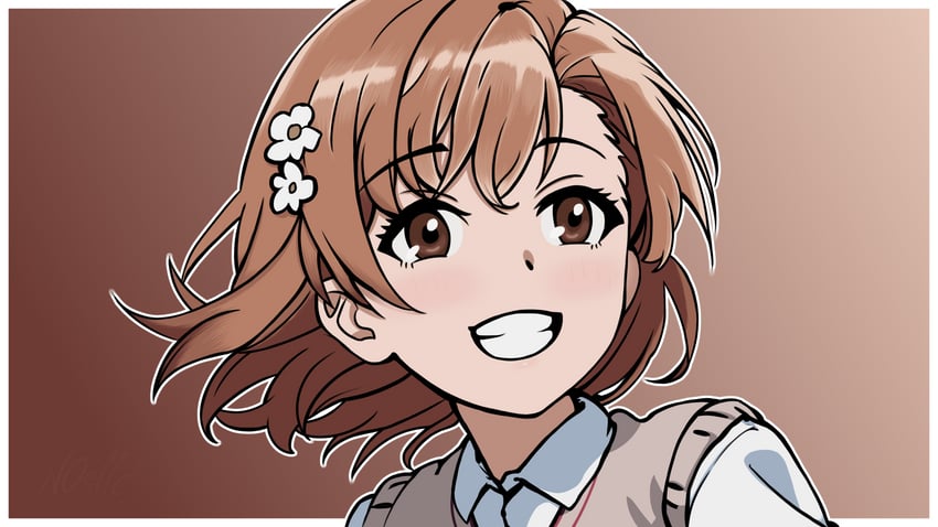 misaka mikoto (toaru majutsu no index and 1 more) drawn by n0e11e