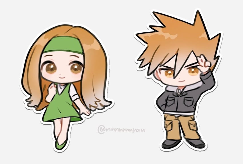 blue oak and daisy oak (pokemon and 1 more) drawn by eneko_(olavcnkrpucl16a)