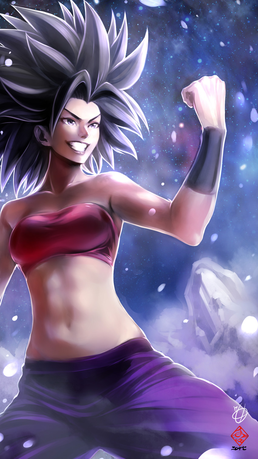 caulifla (dragon ball and 1 more) drawn by kanchiyo