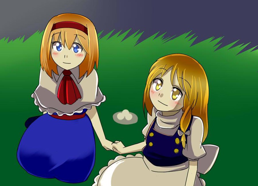 kirisame marisa and alice margatroid (touhou) drawn by manjuu_teishoku