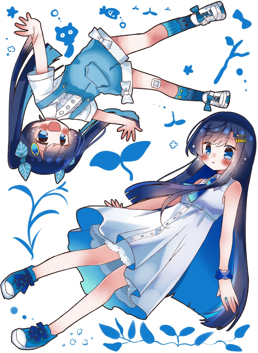 futaba minato and futaba kominato (cevio) drawn by shimashiro_itsuki
