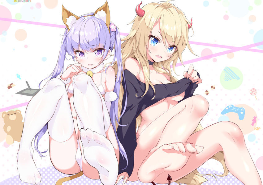 suzukaze aoba and yagami kou (new game!) drawn by shanyao_jiang_tororo