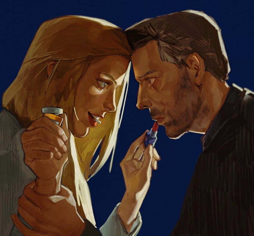 gregory house and amber volakis (house m.d.) drawn by noreamea