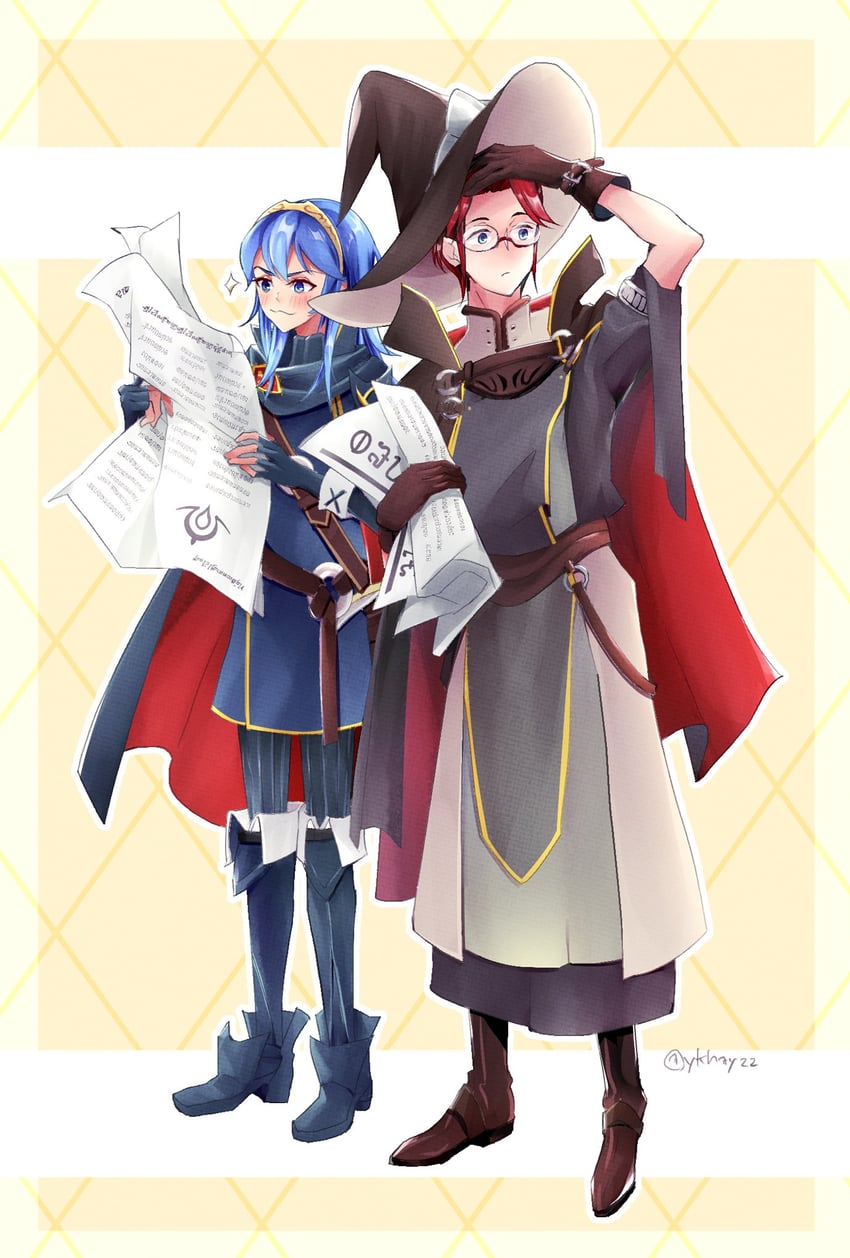 lucina and laurent (fire emblem and 1 more) drawn by ykhay22