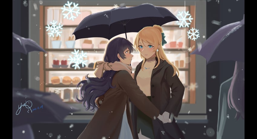 sonoda umi and ayase eli (love live! and 1 more) drawn by yudong_rin