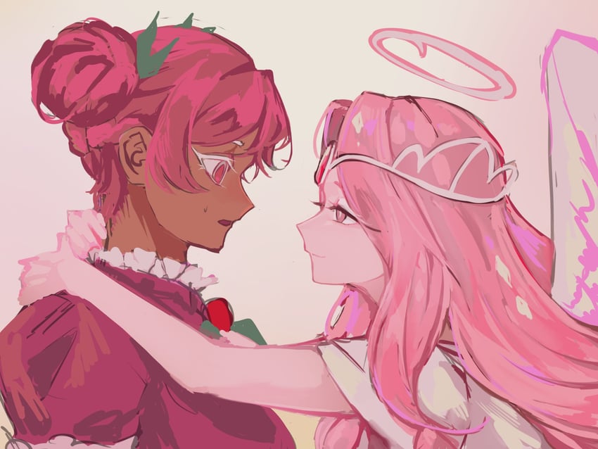 eternal sugar cookie and hollyberry cookie (cookie run and 1 more) drawn by hyuni7777