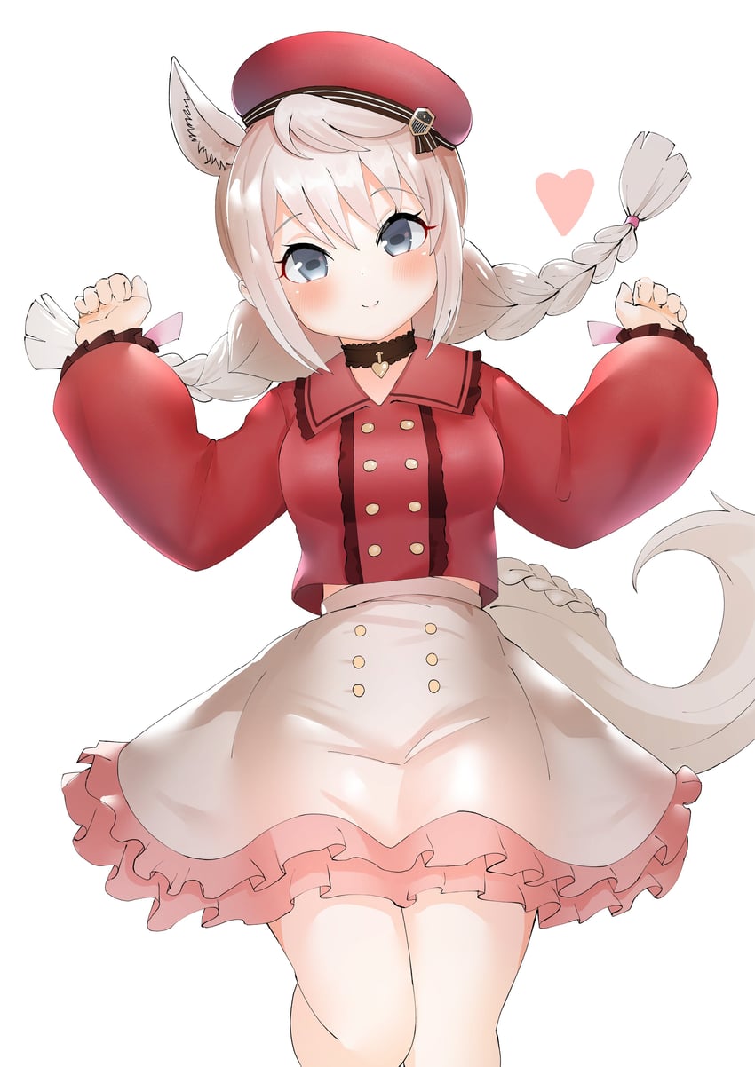 white thoroughbred (kemono friends and 1 more) drawn by mappuri