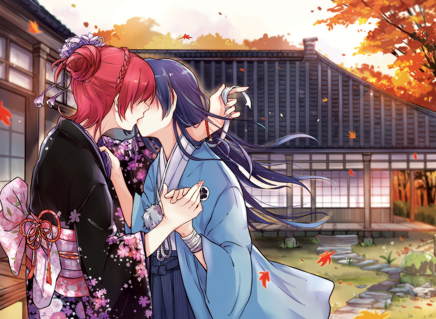 nishikino maki and sonoda umi (love live! and 1 more) drawn by eris.y_(7hai)