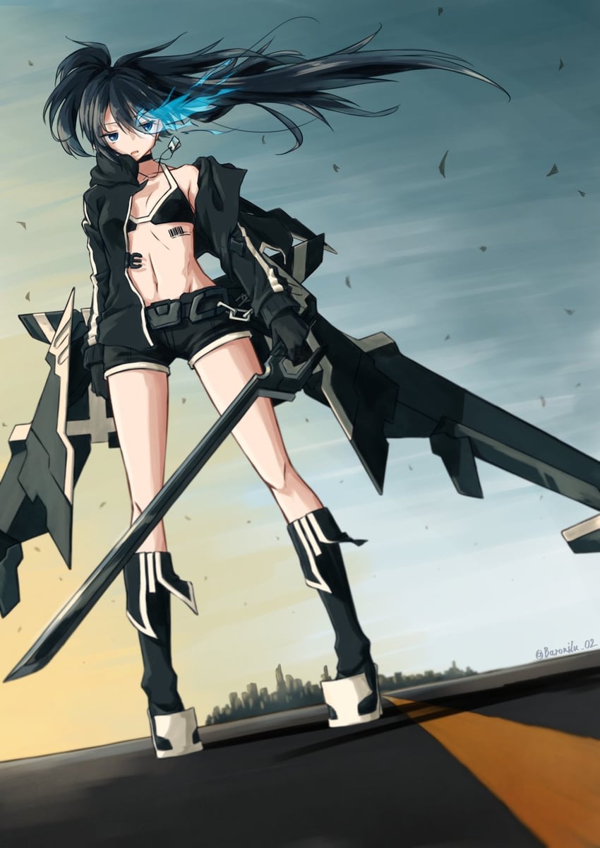 black rock shooter and stella (black rock shooter) drawn by baronilu