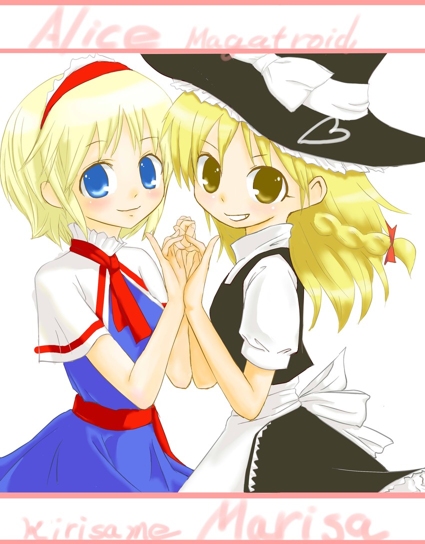 kirisame marisa and alice margatroid (touhou) drawn by izu