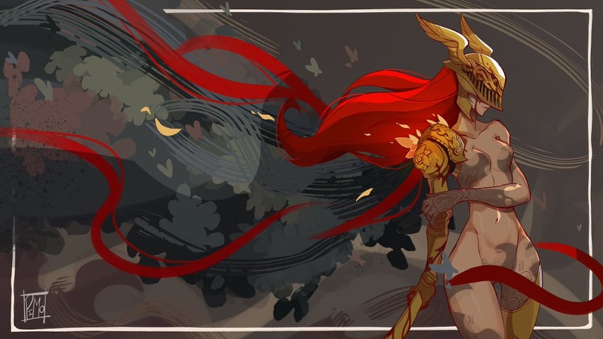 malenia blade of miquella and malenia goddess of rot (elden ring) drawn by pimozzarella