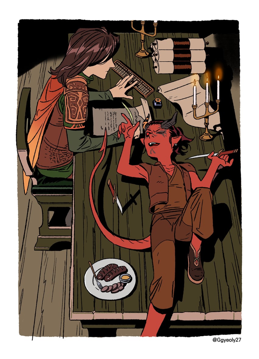 nine-fingers keene and mol (dungeons & dragons and 2 more) drawn by gyeoly27