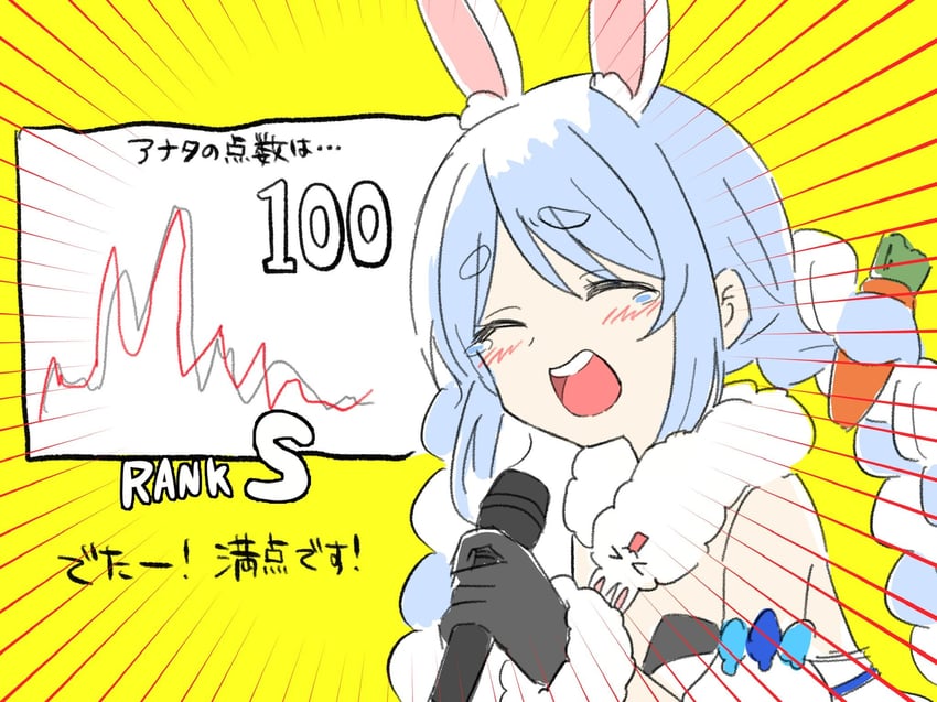 usada pekora and don-chan (hololive and 1 more) drawn by kiritoma
