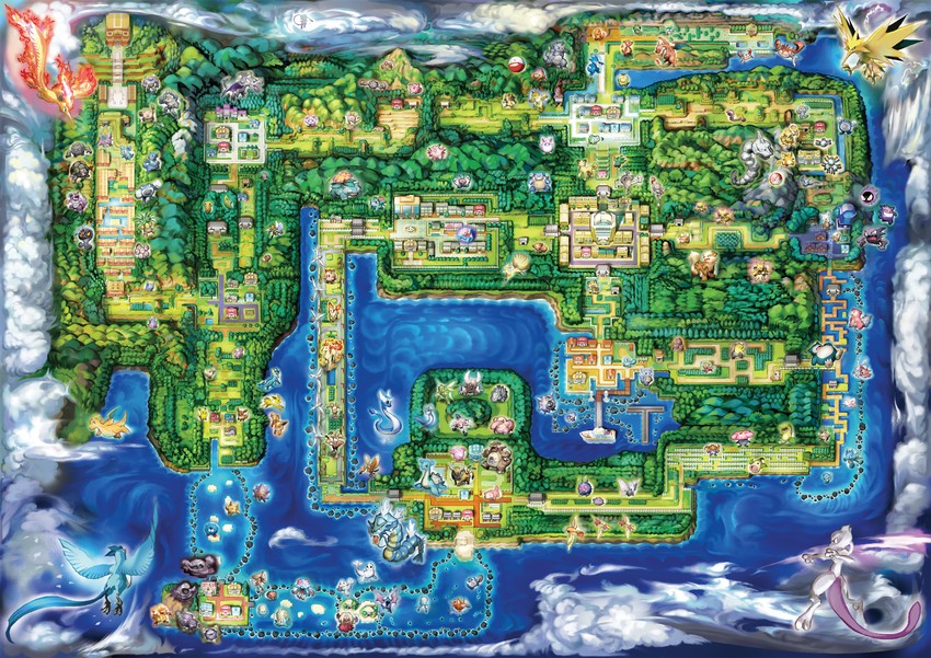 pikachu, eevee, charizard, gengar, bulbasaur, and 138 more (pokemon and 1 more) drawn by kawaguchi_youhei