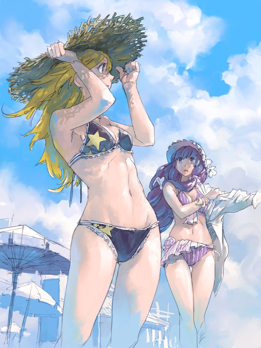 kirisame marisa and patchouli knowledge (touhou) drawn by pomodorosa