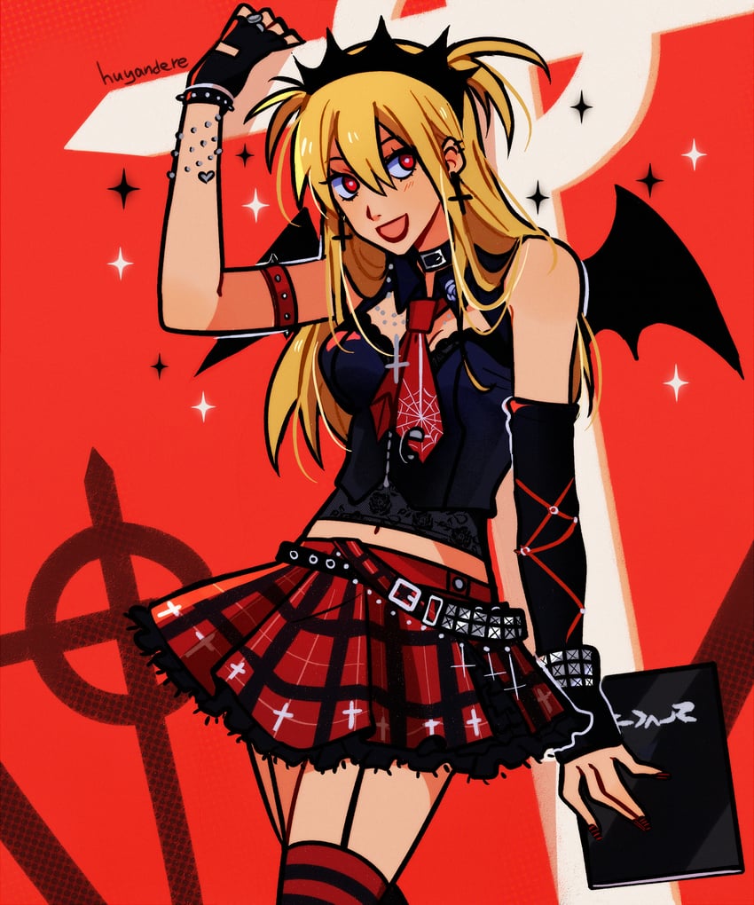amane misa and gothic anime angel (death note and 1 more) drawn by huyandere