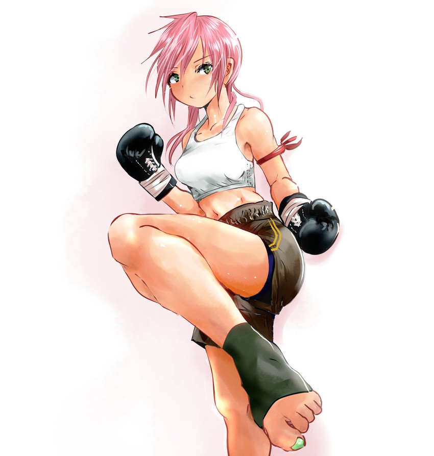 lightning farron (final fantasy and 1 more) drawn by purintai