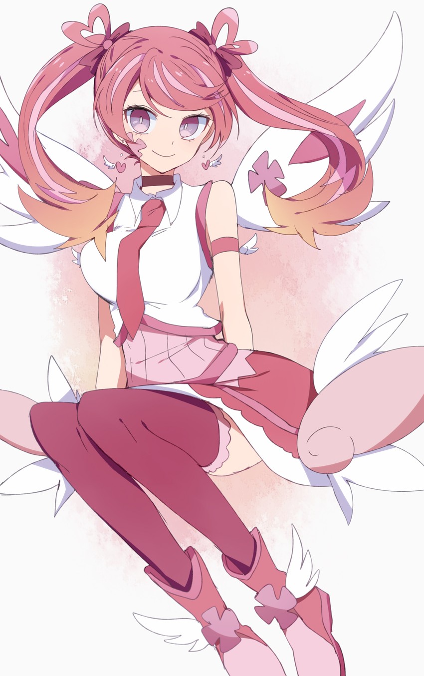 zaizen aoi and blue angel (yu-gi-oh! and 1 more) drawn by nanashiba_(banntlla)