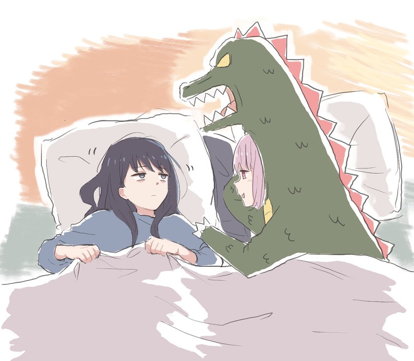 takarada rikka and shinjou akane (gridman universe and 1 more) drawn by lyy