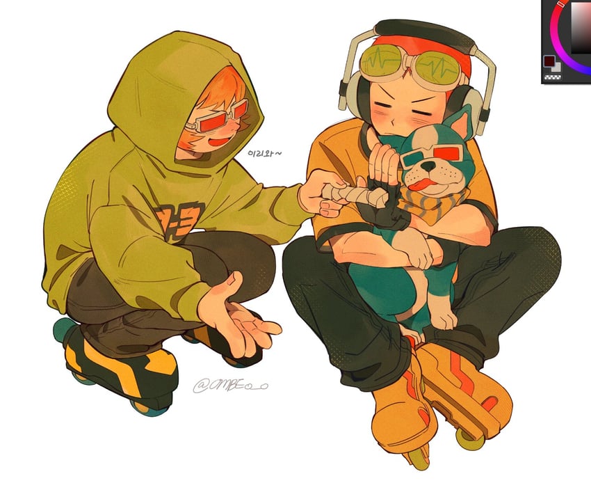 beat, yoyo, and pots (jet set radio) drawn by ombeo_o