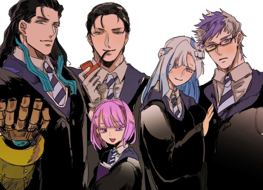 helena blavatsky, brynhild, sigurd, sherlock holmes, and nikola tesla (fate and 3 more) drawn by matimatio