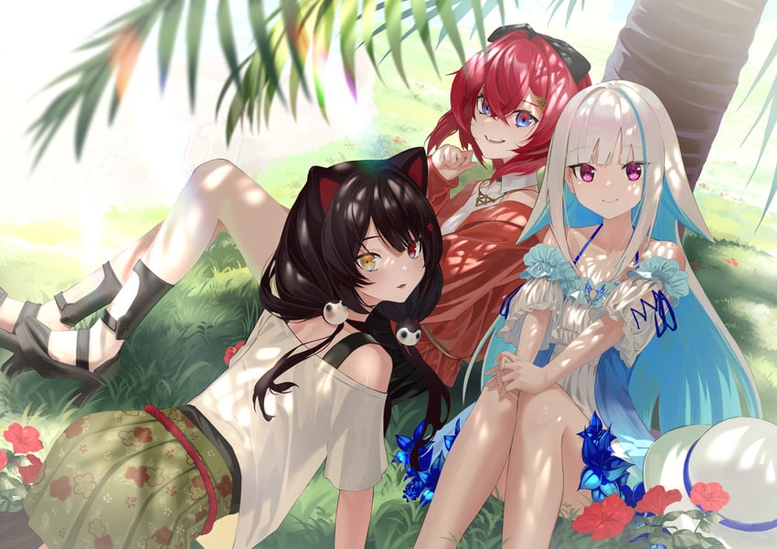 lize helesta, ange katrina, and inui toko (nijisanji) drawn by zyaki