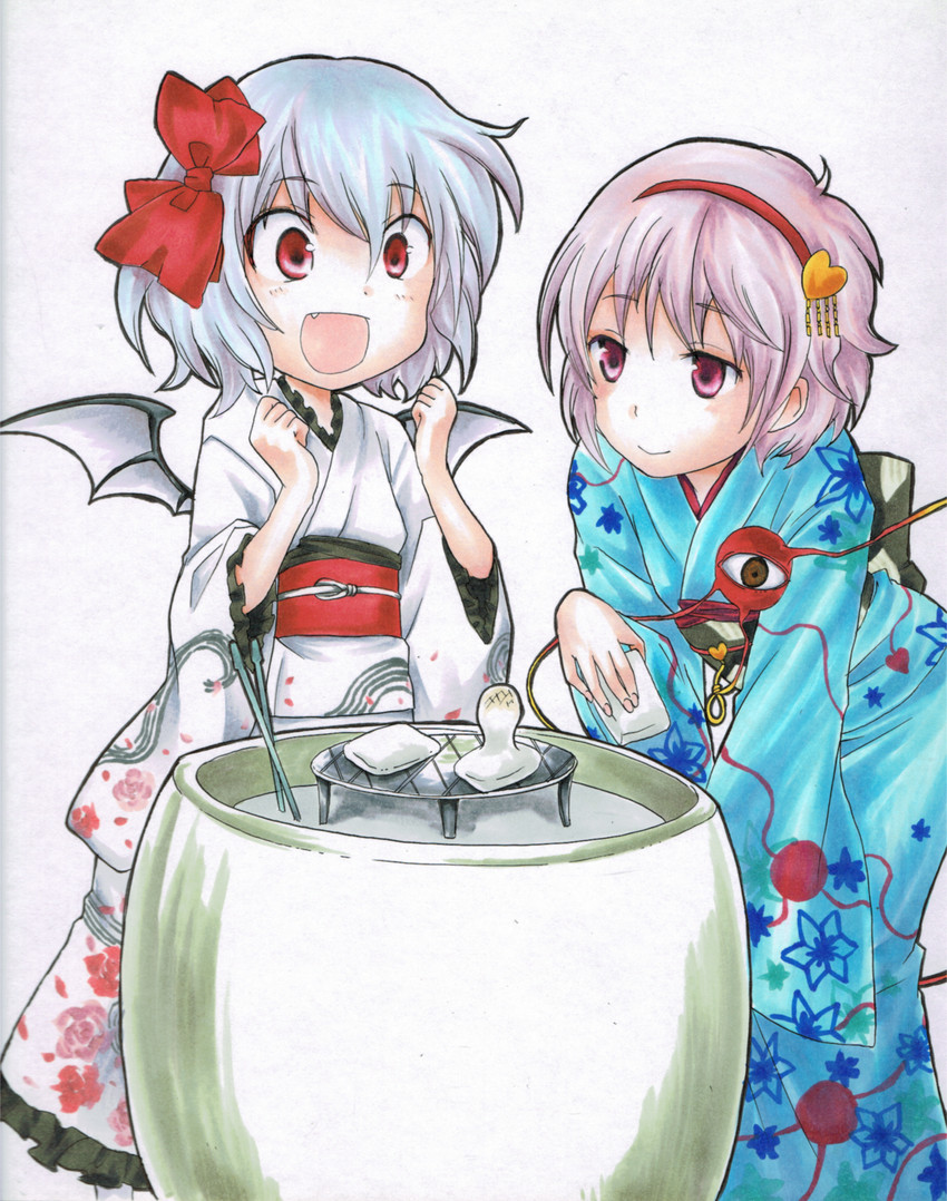 remilia scarlet and komeiji satori (touhou) drawn by takahashi_kouta