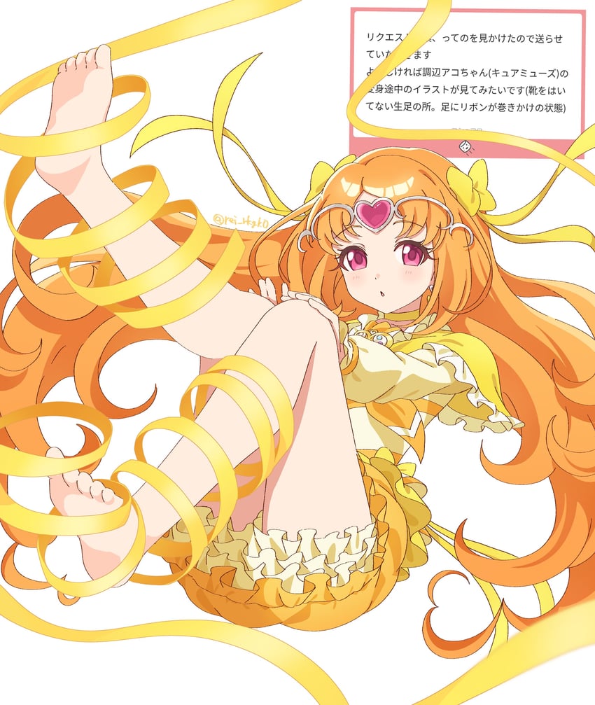 shirabe ako and cure muse (precure and 1 more) drawn by nemuiyoo00
