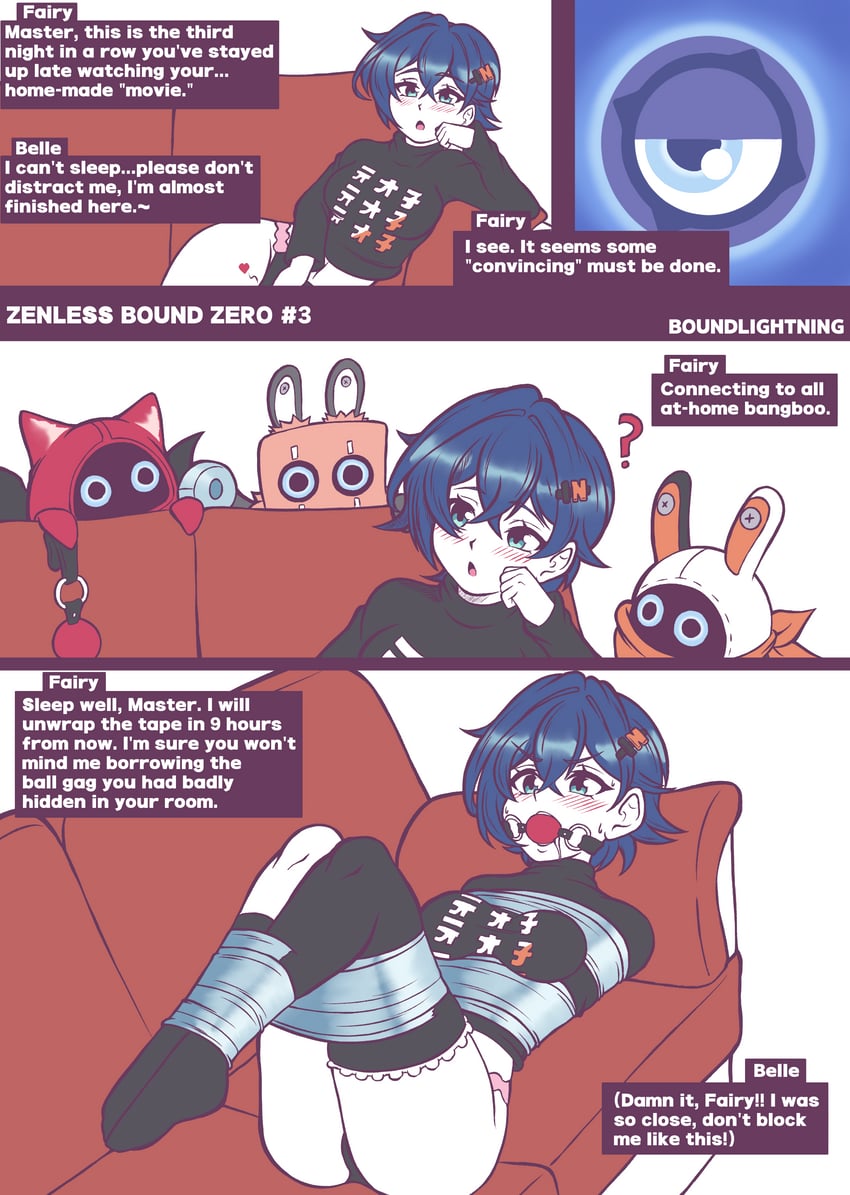 belle, eous, and fairy (zenless zone zero) drawn by boundlightning