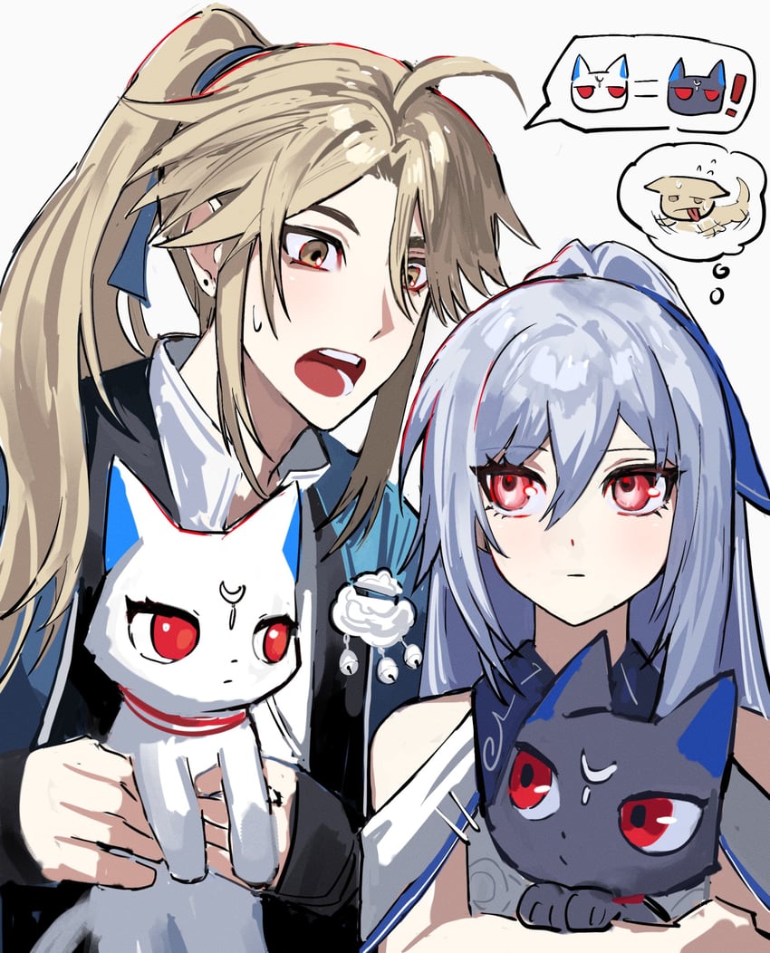 jingliu and yanqing (honkai and 1 more) drawn by nongxy_nonshi