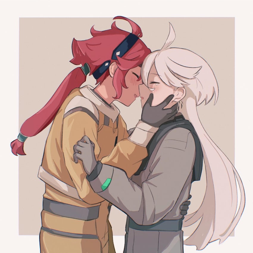 suletta mercury and miorine rembran (gundam and 1 more) drawn by masaru_(kises_j)