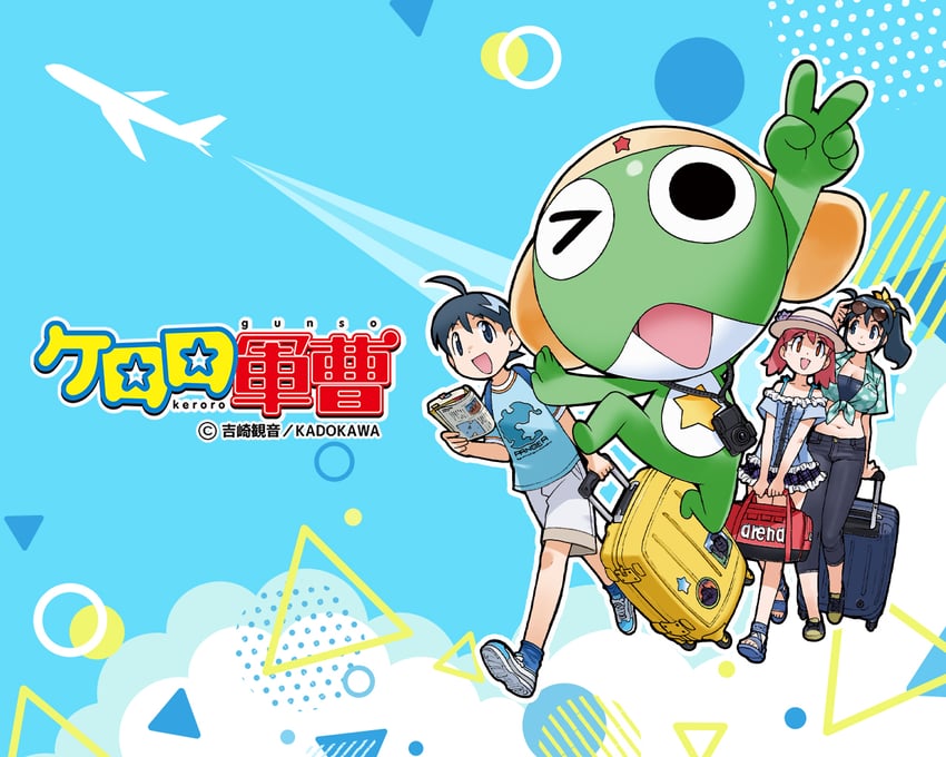 keroro, hinata natsumi, hinata aki, and hinata fuyuki (keroro gunsou) drawn by yoshizaki_mine