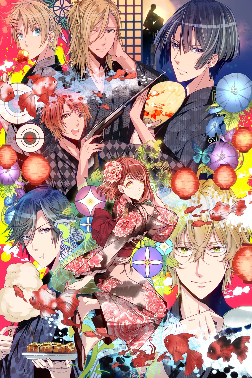nanami haruka, kurusu shou, shinomiya natsuki, ichinose tokiya, ittoki otoya, and 2 more (uta no prince-sama) drawn by ro-a