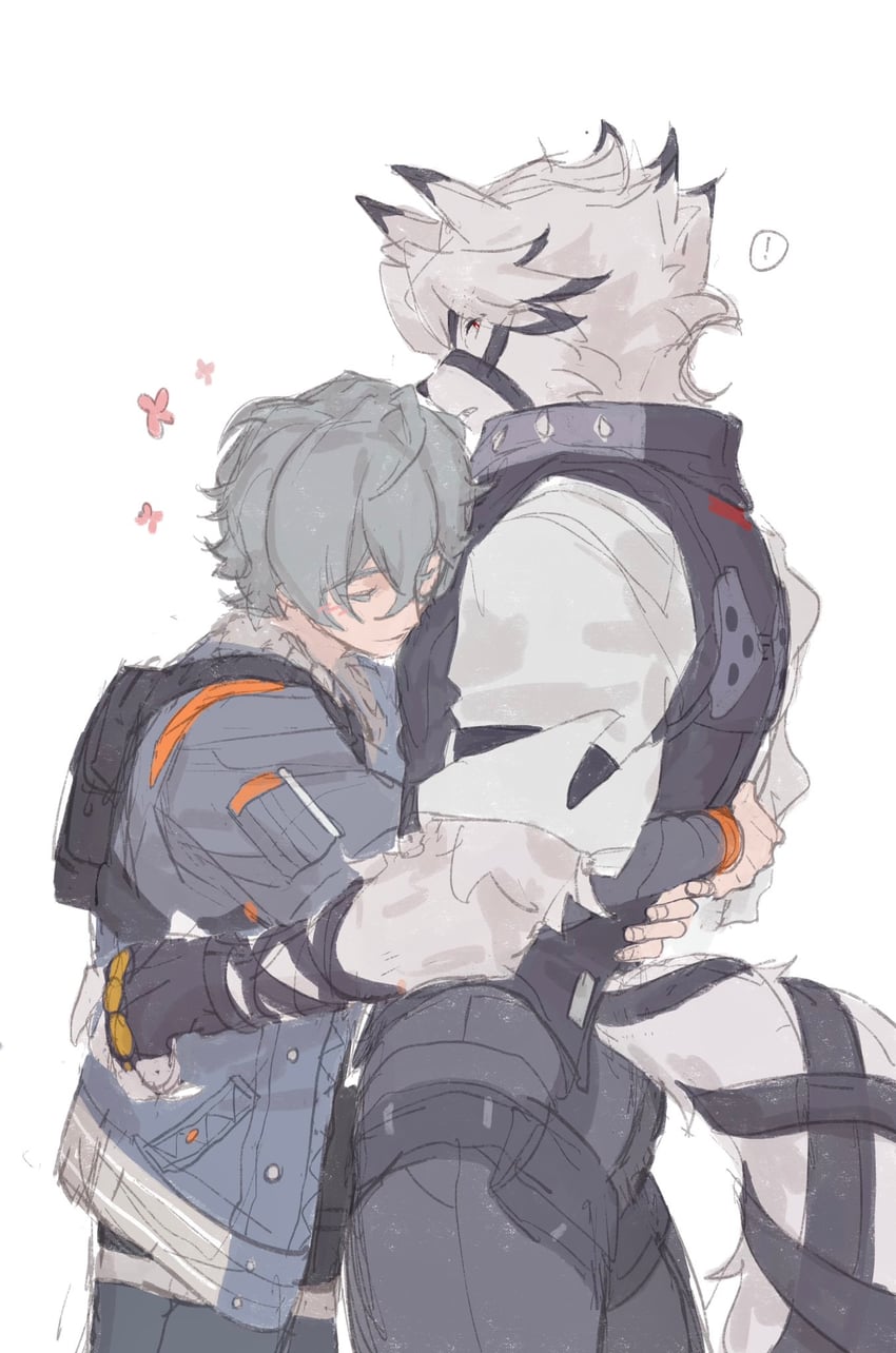 wise and von lycaon (zenless zone zero) drawn by yuqi555