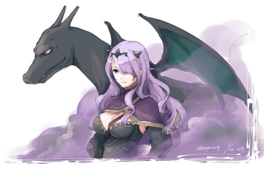 charizard and camilla (pokemon and 2 more) drawn by robaco