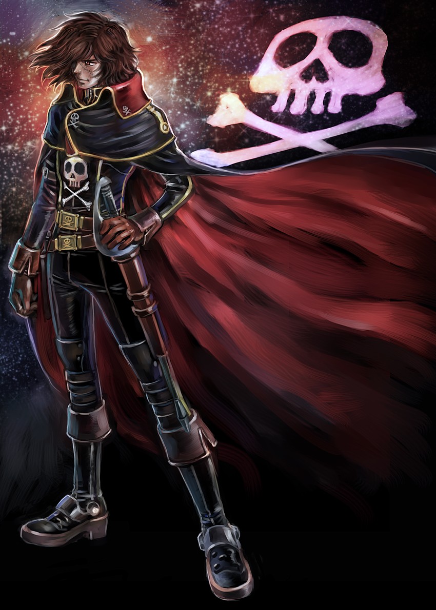 harlock (harlock saga and 1 more) drawn by yusao