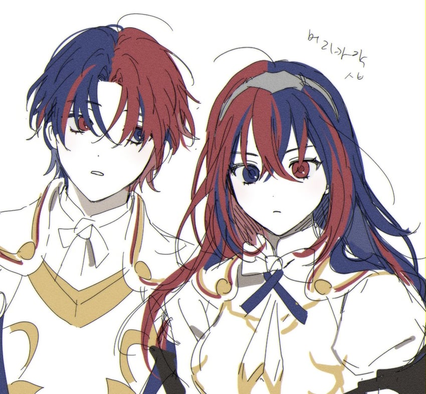 female alear and male alear (fire emblem and 1 more) drawn by fe_crazygame