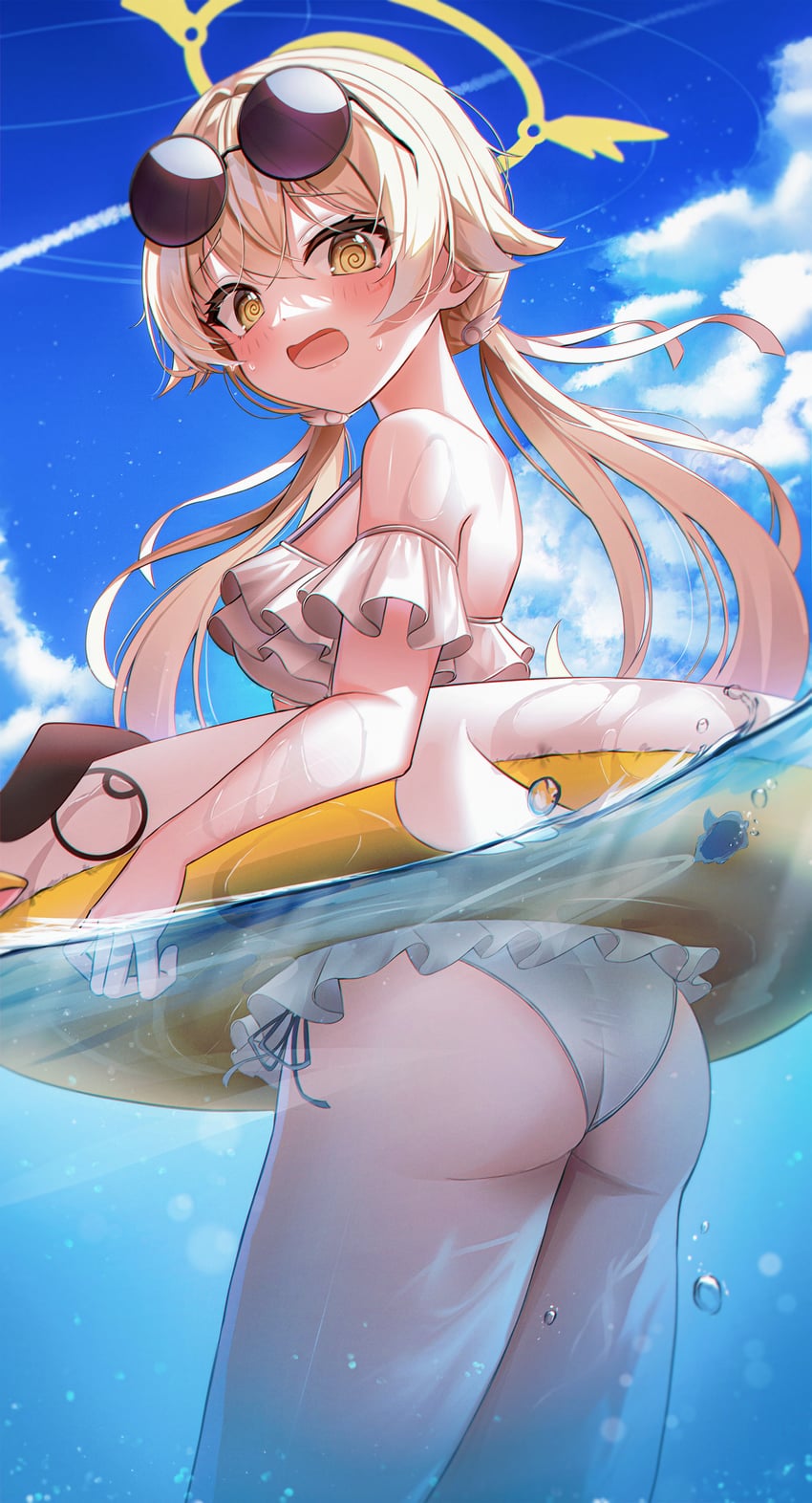 hifumi and peroro (blue archive) drawn by li_se