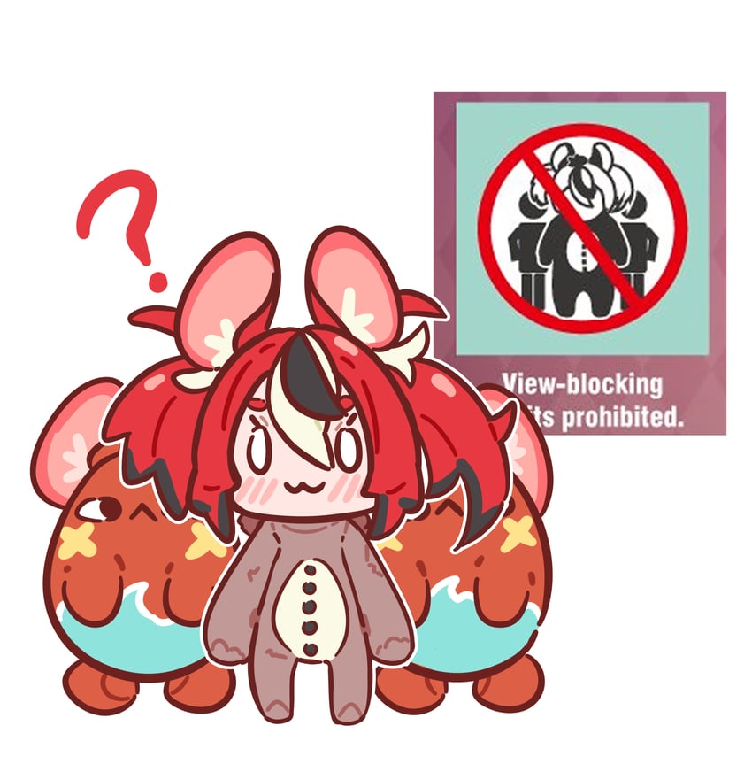 hakos baelz and mr. squeaks (hololive and 1 more) drawn by rlus