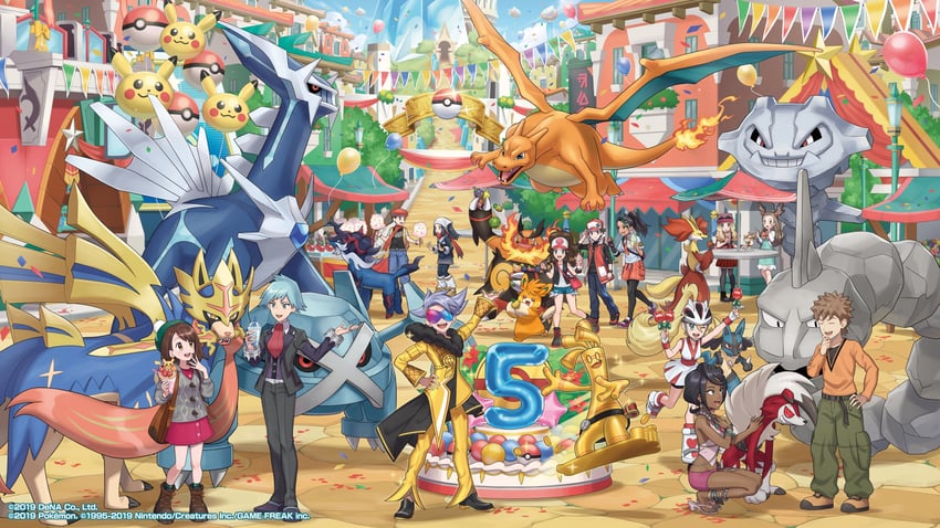 pikachu, hilda, gloria, red, serena, and 22 more (pokemon and 10 more) drawn by takahashi_jun_(tkjun_m)